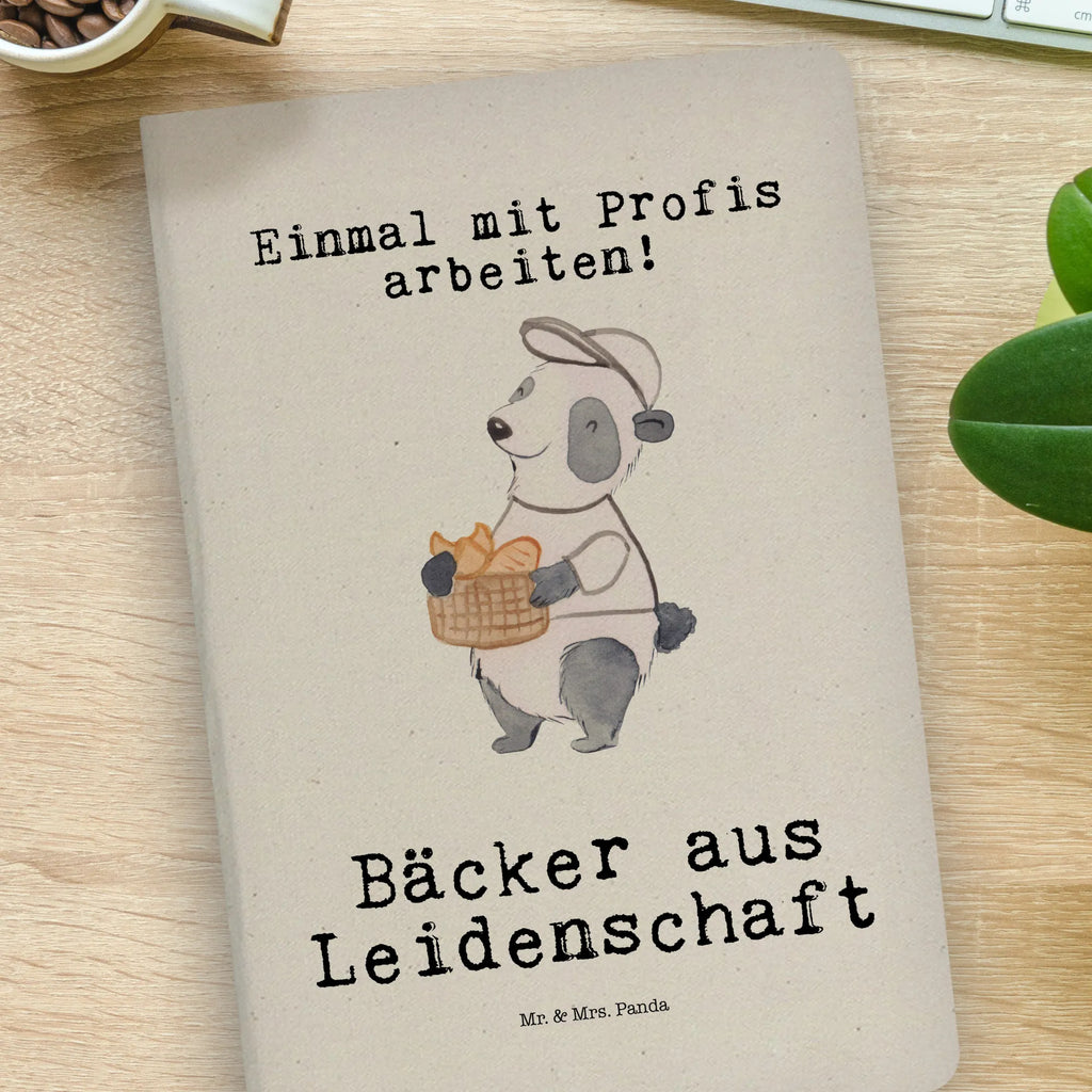 Bawełniany notatnik DIN A4 piekarz Pasja Zawód, Wykształcenie, Jubileusz, Pożegnanie, Emerytura, Kolega, Koleżanka, Prezent, Dawać, Pracownik, Współpracownik, Firma, Dziękuję, Dziękuję bardzo