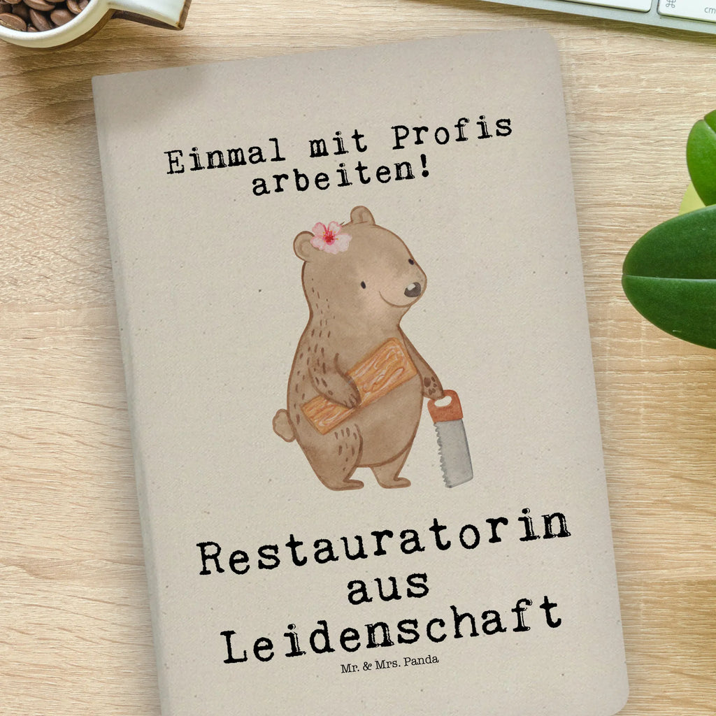 Cotton notebook Restorer Passion diary, notebook, writing book, notepad, address book, journal, notes, sketchbook, entry book, gift, gift idea, best, farewell gift, passing exam, anniversary, retirement, promotion, job start, sayings, funny, profession