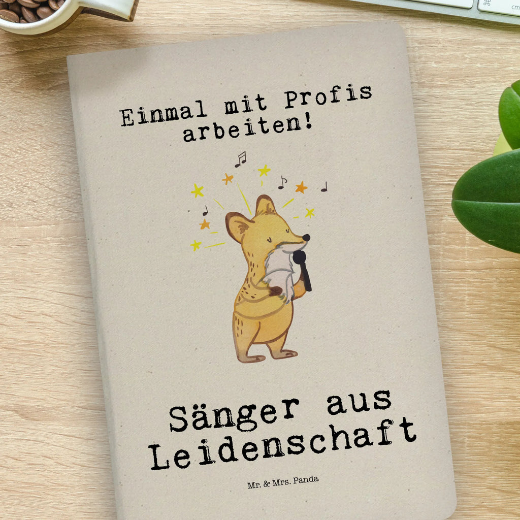 Cotton notebook Singer Passion diary, notebook, writing book, notepad, sketchbook, address book, entry book, journal, notes, gift, gift idea, best, farewell gift, passing exam, anniversary, retirement, promotion, job start, sayings, funny, profession