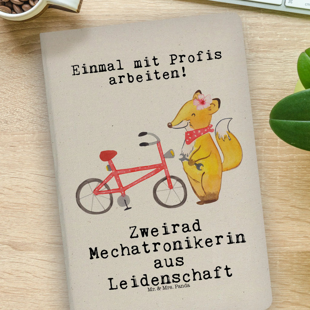 Cotton notebook Two-Wheeler Mechatronics Technician Passion notepad, diary, notes, writing book, entry book, address book, sketchbook, notebook, journal, gift, gift idea, best, farewell gift, passing exam, anniversary, retirement, promotion, job start, sayings, funny, profession