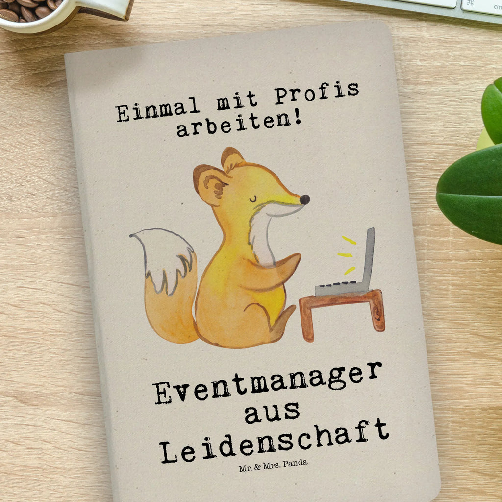 Cotton notebook Event Manager Passion notebook, entry book, diary, notes, notepad, address book, journal, writing book, sketchbook, gift, gift idea, best, farewell gift, passing exam, anniversary, retirement, promotion, job start, sayings, funny, profession