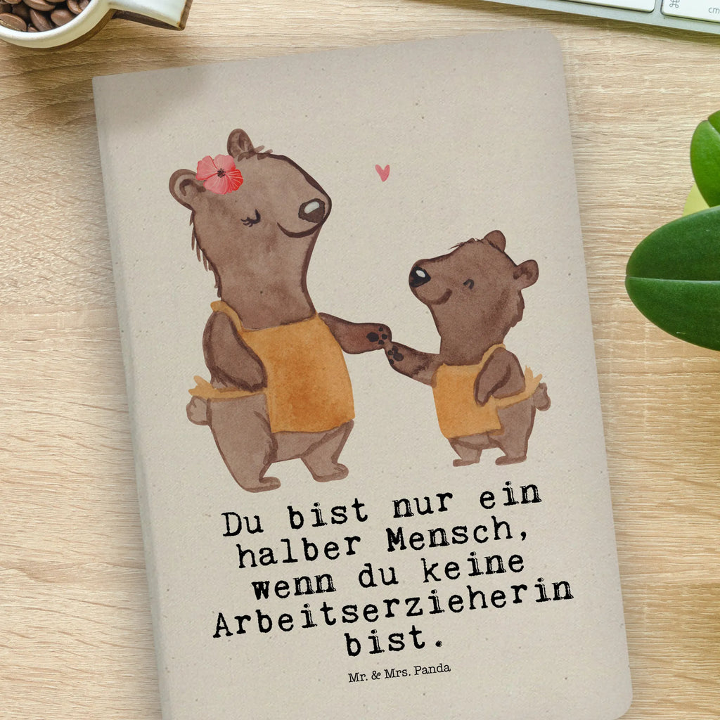 Cotton notebook Work Educator Heart notepad, notebook, entry book, writing book, address book, journal, notes, diary, sketchbook, gift, gift idea, best, farewell gift, passing exam, anniversary, retirement, promotion, job start, sayings, funny, profession