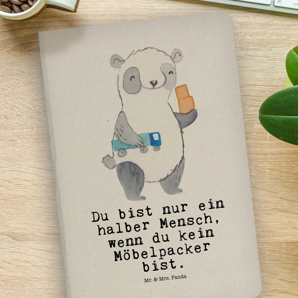 Bawełniany notatnik DIN A4 Pracownik przeprowadzek Serce Zawód, Wykształcenie, Jubileusz, Pożegnanie, Emerytura, Kolega, Koleżanka, Prezent, Dawać, Pracownik, Współpracownik, Firma, Dziękuję, Dziękuję bardzo