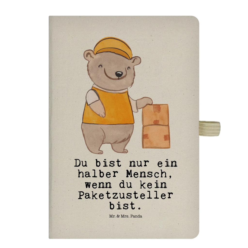 Bawełniany notatnik DIN A4 Dostawca paczek serce Zawód, Wykształcenie, Jubileusz, Pożegnanie, Emerytura, Kolega, Koleżanka, Prezent, Dawać, Pracownik, Współpracownik, Firma, Dziękuję, Dziękuję bardzo