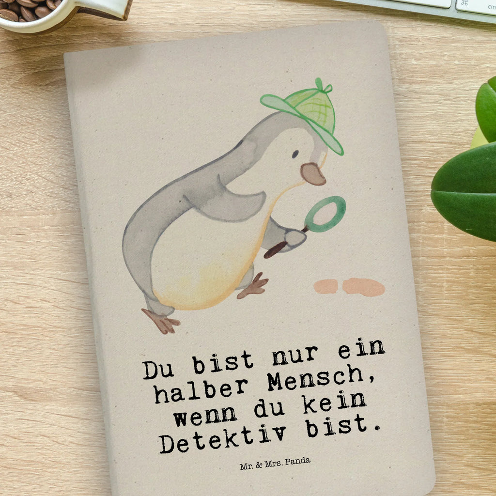 Cotton notebook Detective heart entry book, sketchbook, journal, diary, notepad, notebook, address book, notes, writing book, gift, gift idea, best, farewell gift, passing exam, anniversary, retirement, promotion, job start, sayings, funny, profession