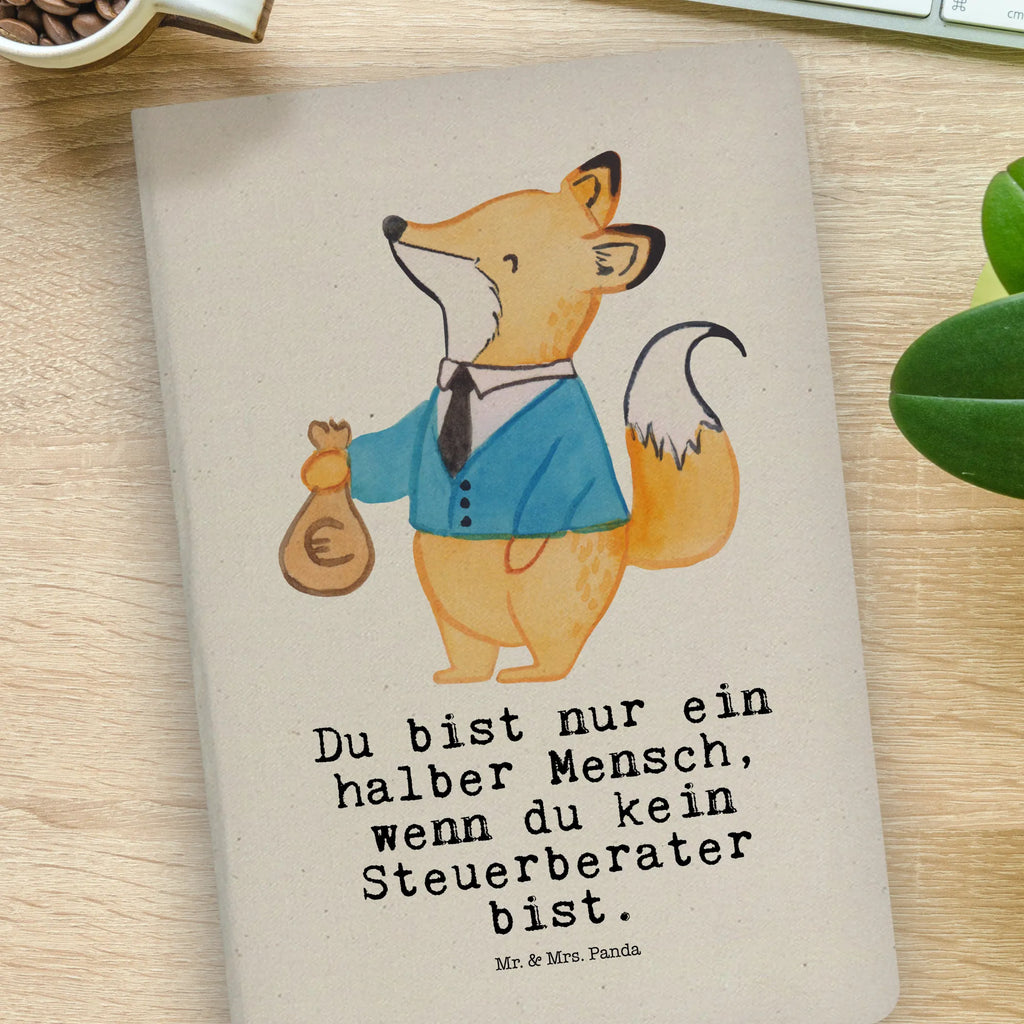 Bawełniany notatnik DIN A4 doradca podatkowy serce Zawód, Wykształcenie, Jubileusz, Pożegnanie, Emerytura, Kolega, Koleżanka, Prezent, Dawać, Pracownik, Współpracownik, Firma, Dziękuję, Dziękuję bardzo