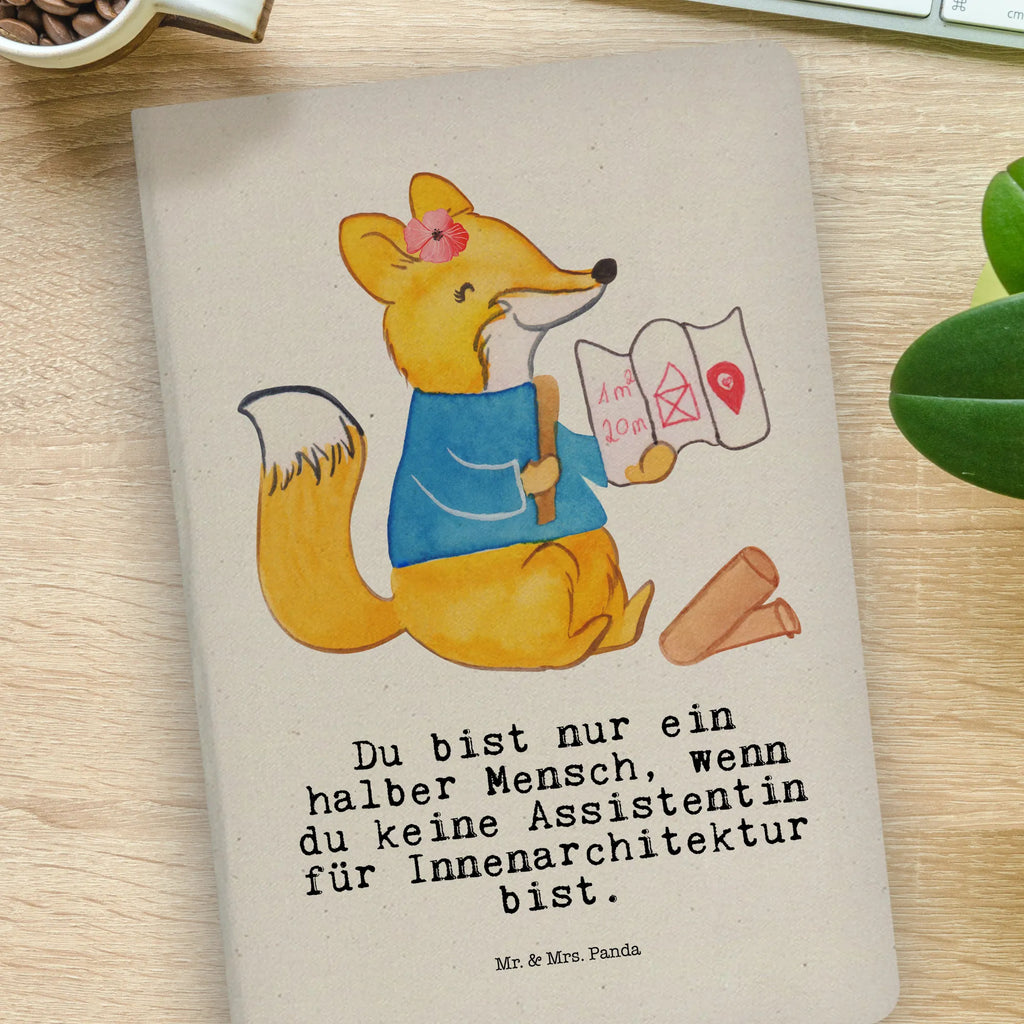 Cotton notebook Interior Architecture Assistant heart writing book, notes, notepad, sketchbook, address book, notebook, journal, diary, entry book, gift, gift idea, best, farewell gift, passing exam, anniversary, retirement, promotion, job start, sayings, funny, profession