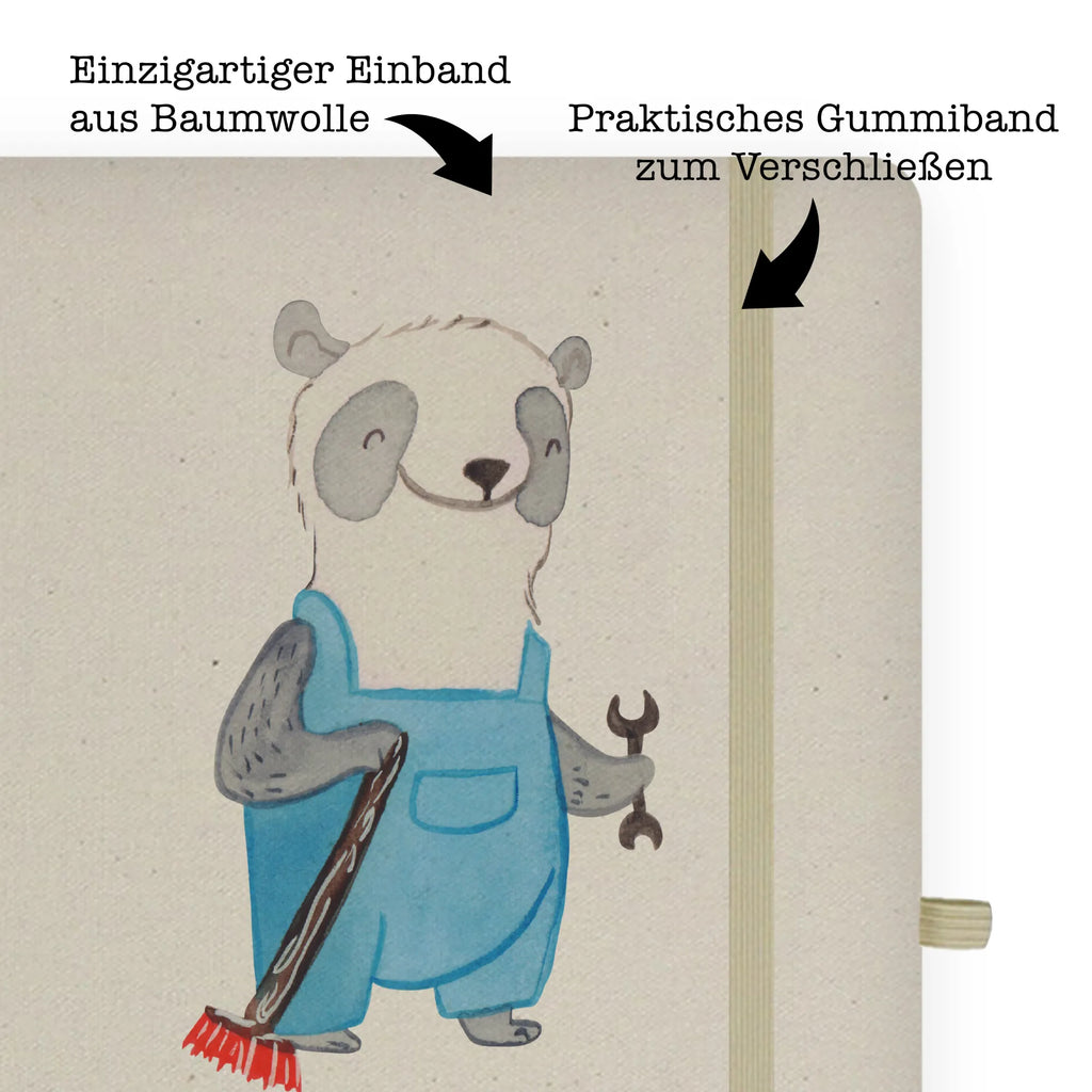 Bawełniany notatnik DIN A4 dozorca serce Zawód, Wykształcenie, Jubileusz, Pożegnanie, Emerytura, Kolega, Koleżanka, Prezent, Dawać, Pracownik, Współpracownik, Firma, Dziękuję, Dziękuję bardzo