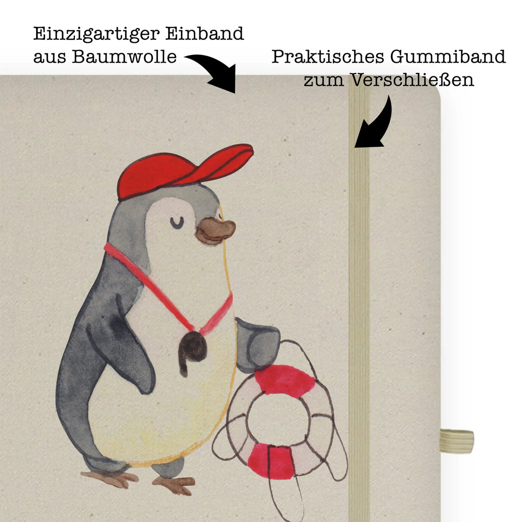 Bawełniany notatnik DIN A4 ratownik serce Zawód, Wykształcenie, Jubileusz, Pożegnanie, Emerytura, Kolega, Koleżanka, Prezent, Dawać, Pracownik, Współpracownik, Firma, Dziękuję, Dziękuję bardzo