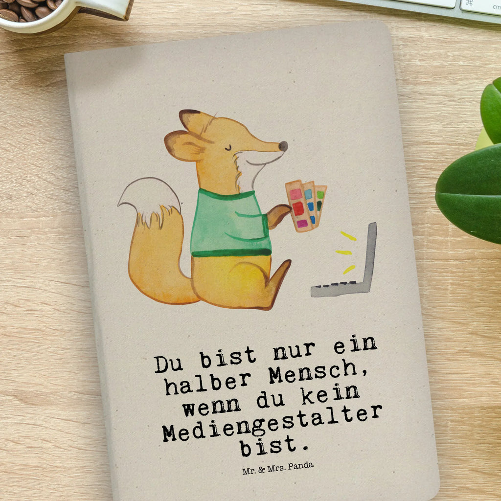 Cotton notebook Media Designer heart notebook, sketchbook, journal, entry book, address book, notepad, writing book, diary, notes, gift, gift idea, best, farewell gift, passing exam, anniversary, retirement, promotion, job start, sayings, funny, profession