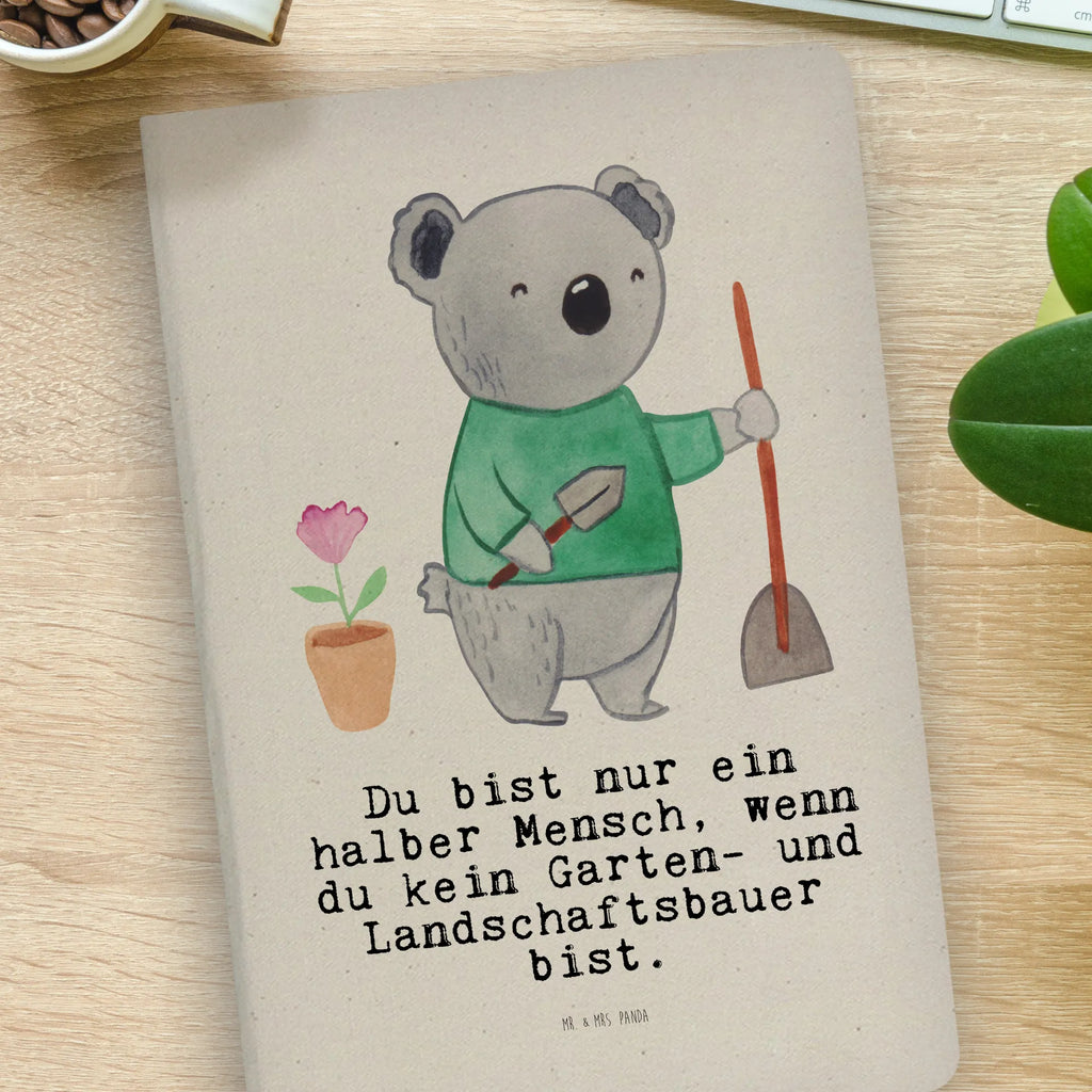 Cotton notebook Garden and Landscape Gardener Heart diary, journal, entry book, writing book, notes, sketchbook, address book, notepad, notebook, gift, gift idea, best, farewell gift, passing exam, anniversary, retirement, promotion, job start, sayings, funny, profession