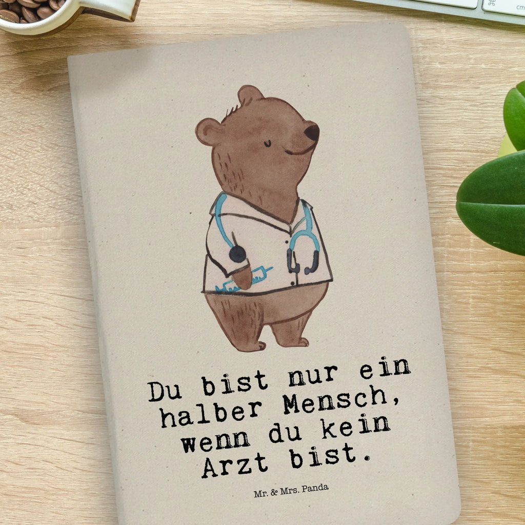 Bawełniany notatnik DIN A4 lekarz serce Zawód, Wykształcenie, Jubileusz, Pożegnanie, Emerytura, Kolega, Koleżanka, Prezent, Dawać, Pracownik, Współpracownik, Firma, Dziękuję, Dziękuję bardzo