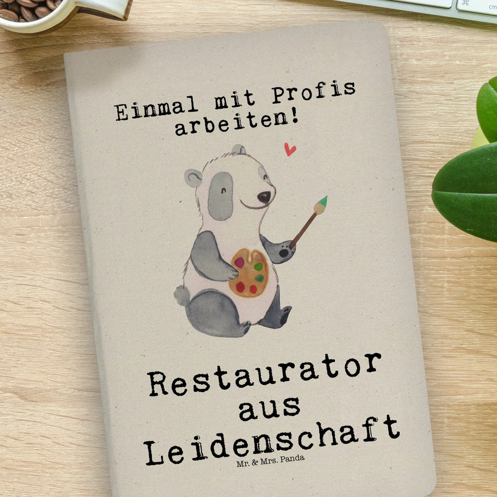 Cotton notebook Restorer Passion notes, diary, writing book, notebook, notepad, sketchbook, journal, entry book, address book, gift, gift idea, best, farewell gift, passing exam, anniversary, retirement, promotion, job start, sayings, funny, profession