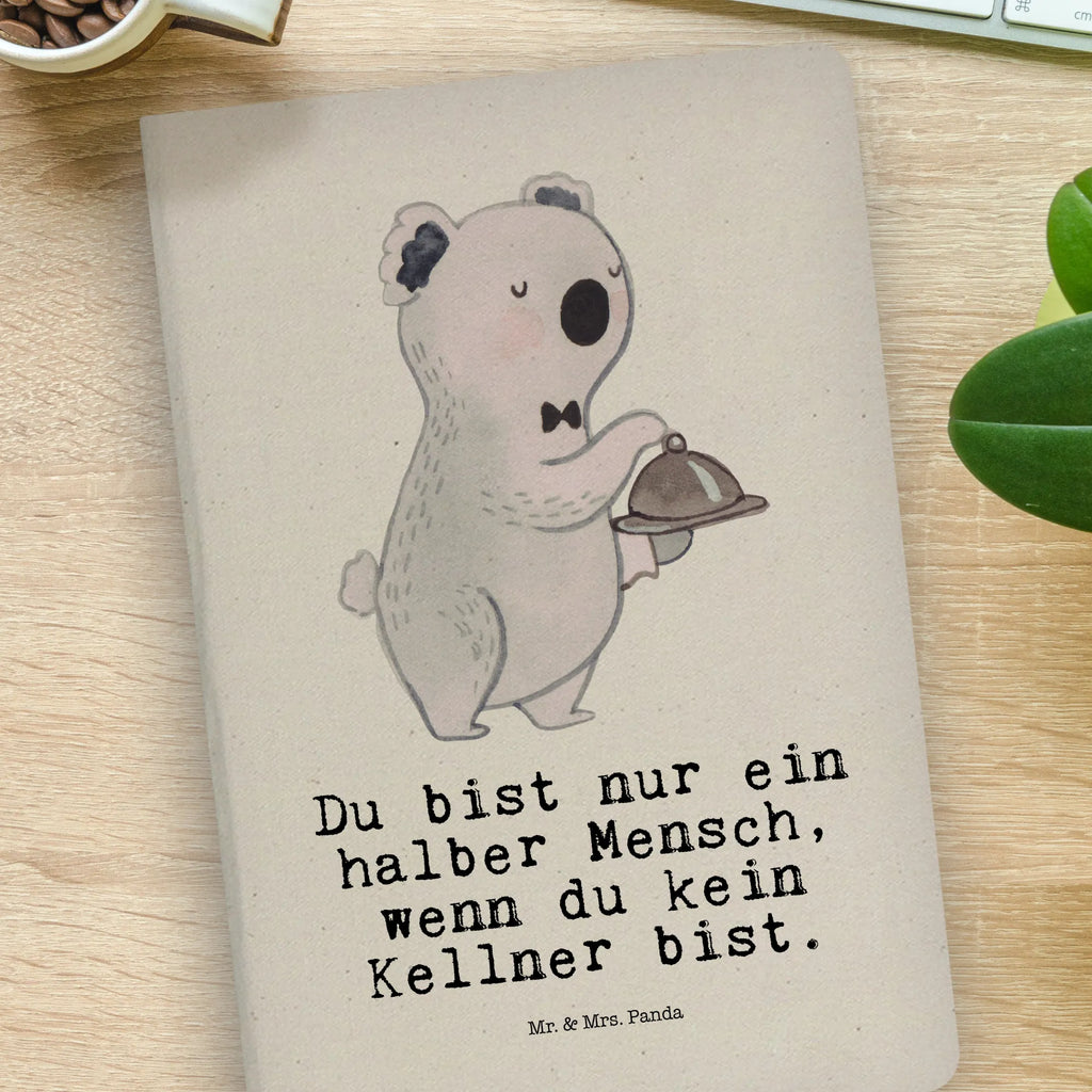 Cotton notebook Waiter Heart entry book, address book, diary, notepad, journal, notebook, writing book, notes, sketchbook, gift, gift idea, best, farewell gift, passing exam, anniversary, retirement, promotion, job start, sayings, funny, profession