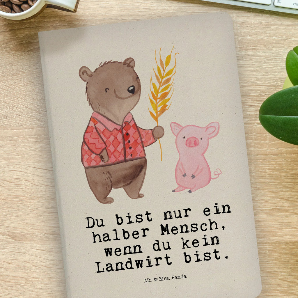 Bawełniany notatnik DIN A4 Rolnik serce Zawód, Wykształcenie, Jubileusz, Pożegnanie, Emerytura, Kolega, Koleżanka, Prezent, Dawać, Pracownik, Współpracownik, Firma, Dziękuję, Dziękuję bardzo