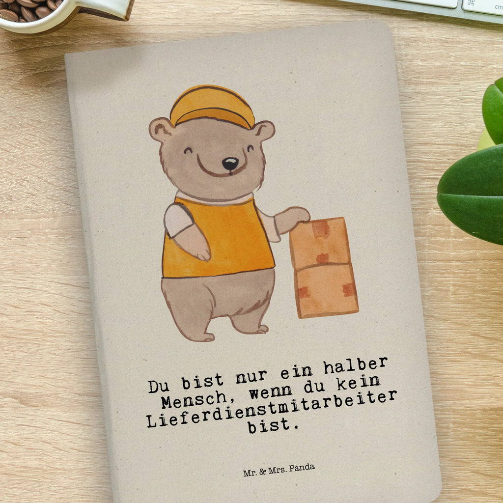 Bawełniany notatnik DIN A4 Pracownik dostawy serce Zawód, Wykształcenie, Jubileusz, Pożegnanie, Emerytura, Kolega, Koleżanka, Prezent, Dawać, Pracownik, Współpracownik, Firma, Dziękuję, Dziękuję bardzo