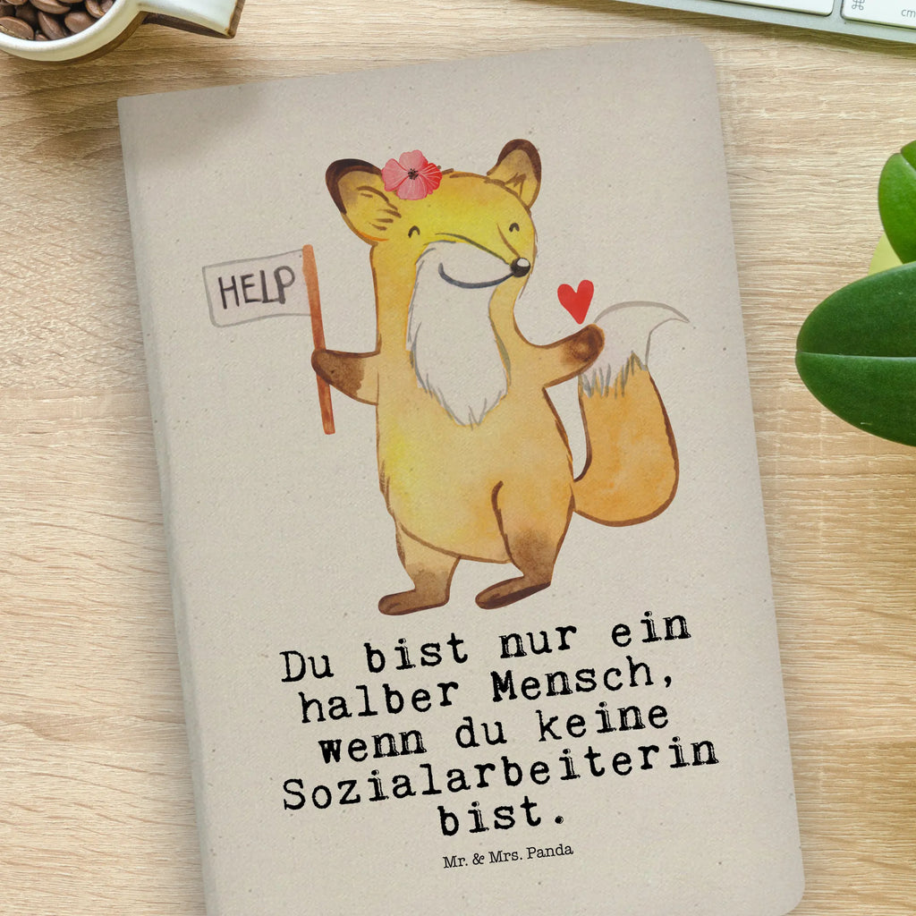 Cotton notebook social worker Heart notepad, diary, sketchbook, entry book, address book, notes, writing book, journal, notebook, gift, gift idea, best, farewell gift, passing exam, anniversary, retirement, promotion, job start, sayings, funny, profession