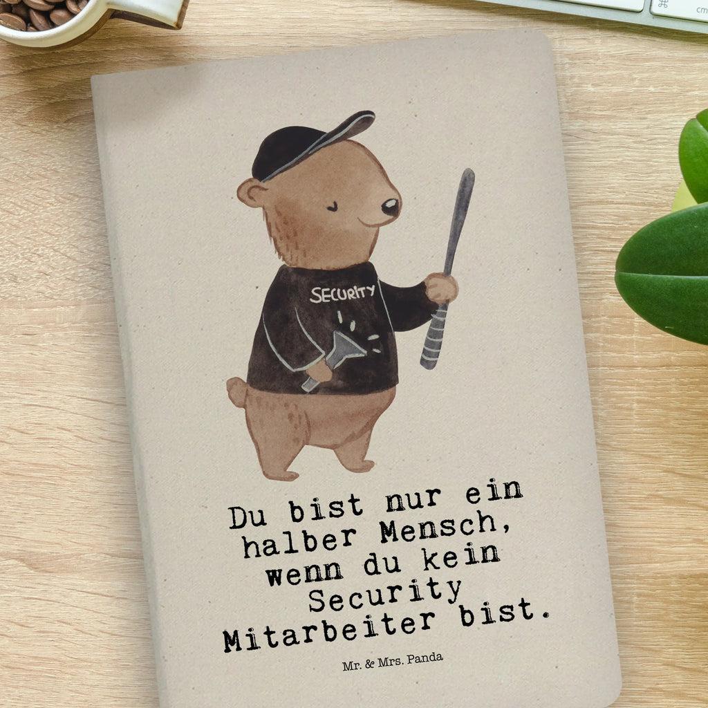 Cotton notebook Security Guard Heart diary, entry book, notes, notepad, writing book, address book, sketchbook, journal, notebook, gift, gift idea, best, farewell gift, passing exam, anniversary, retirement, promotion, job start, sayings, funny, profession