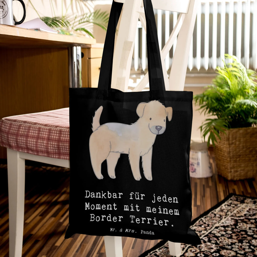 Tote bag Border Terrier Moment Einkaufstasche, Jutebeutel, Shopper, Jutetasche, Schultertasche, Stofftasche, Badetasche, Tragetasche, Laptoptasche, Stoffbeutel, Einkaufstüte, Strandtasche, Beuteltasche, Umhängetasche, Tasche, Beutel, Hund, Hunderasse, Rassehund, Hundebesitzer, Geschenk, Tierfreund, Schenken, Welpe, Border Terrier