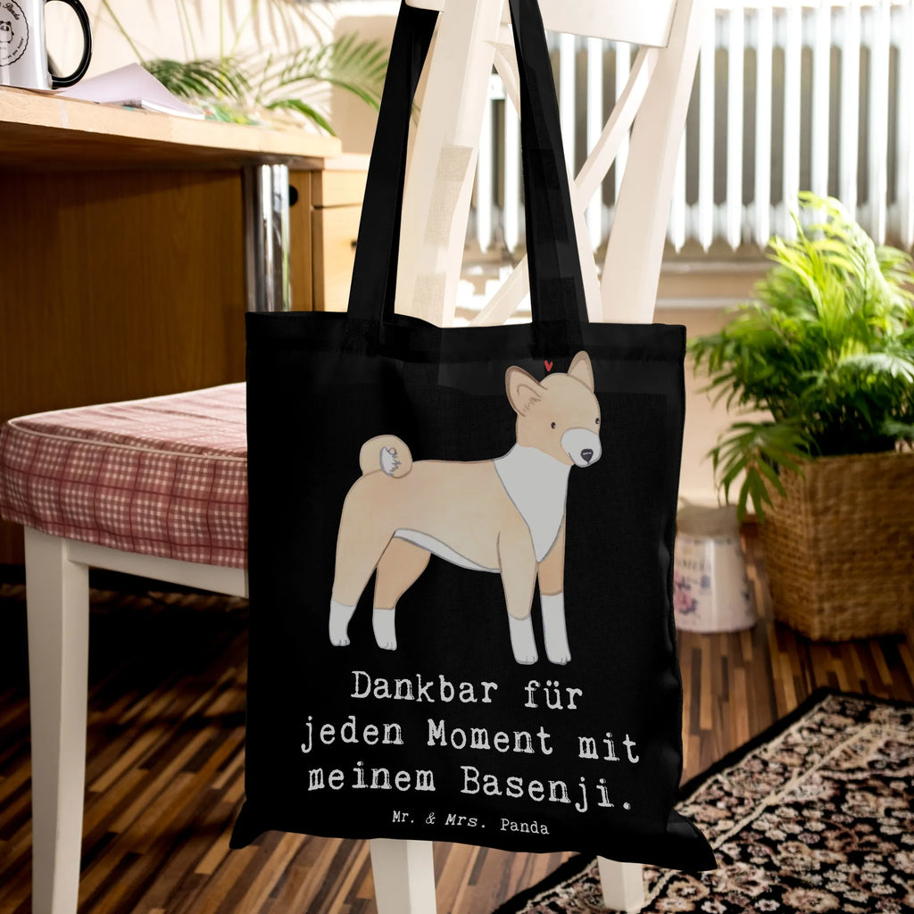 Tote bag Basenji moment Stofftasche, Umhängetasche, Badetasche, Laptoptasche, Jutebeutel, Beutel, Tasche, Stoffbeutel, Jutetasche, Beuteltasche, Schultertasche, Strandtasche, Shopper, Einkaufstasche, Tragetasche, Einkaufstüte, Hund, Hunderasse, Rassehund, Hundebesitzer, Geschenk, Tierfreund, Schenken, Welpe, Kongo-Terrier, Basenji
