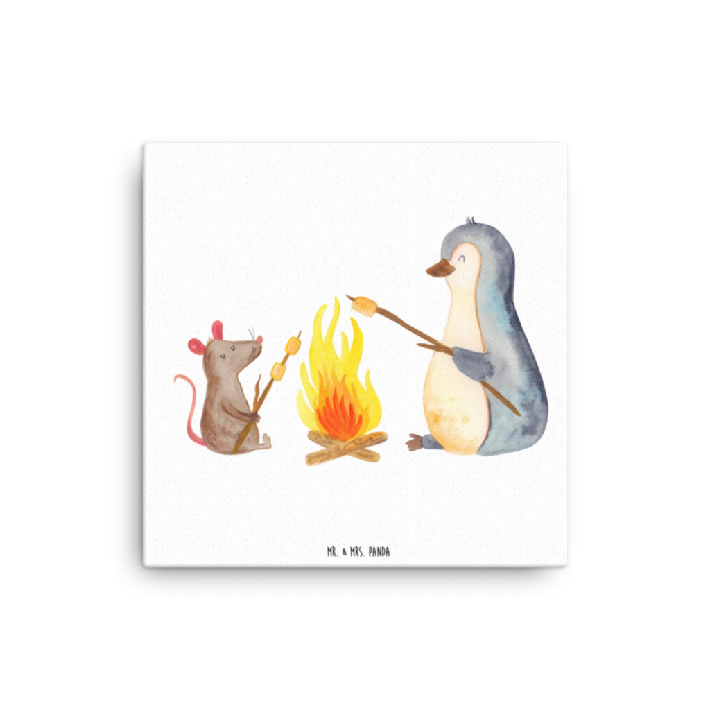 Leinwand Bild Pinguin Lagerfeuer Leinwand, Kunstdruck, Pinguin, Pinguine, Lagerfeuer, Job, Motivation, Leben, Grillen, Büroalltag, Lebensspruch, Lebensmotivation, Neustart, Maus, Büro, Liebe, Arbeit, Feuer, Marshmallows