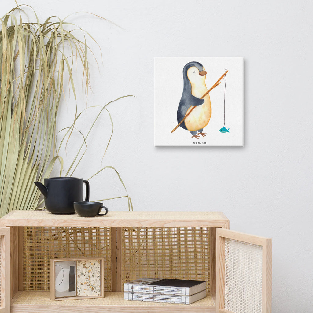 Canvas picture Penguin angler Leinwand, Kunstdruck, Pinguin, Planer, Geschenk, Tagträume, Angler, Plan, Angeln, Urlaub, Motivation, Hobby, Pinguine, Geschenkidee, Wochenende, Tagesplan, Freundinnen, Neustart