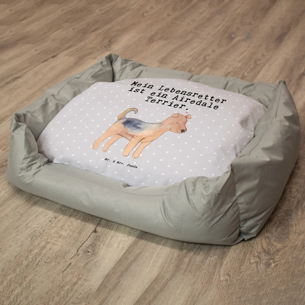 Hundebett Airedale Terrier Lebensretter Hundekissen, Hundebettchen, Hundekörbchen, Hundeschlafplatz, Hundemöbel, Körbchen, Hundebett, Hundeliege, Tierbett, Hund, Liegeplatz, Hundesofa, Hundebett Luxus, Hundedecke, Hunderasse, Rassehund, Hundebesitzer, Geschenk, Tierfreund, Schenken, Welpe