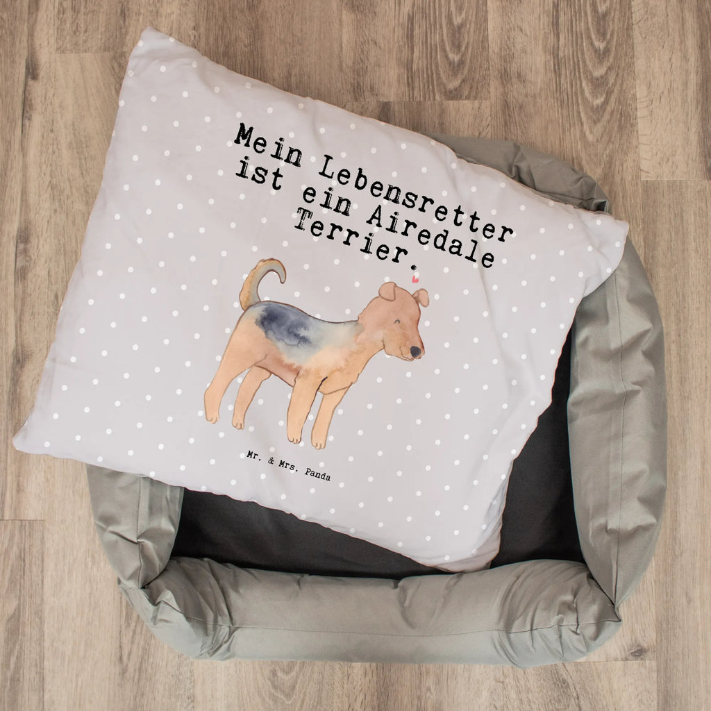 Hundebett Airedale Terrier Lebensretter Hundekissen, Hundebettchen, Hundekörbchen, Hundeschlafplatz, Hundemöbel, Körbchen, Hundebett, Hundeliege, Tierbett, Hund, Liegeplatz, Hundesofa, Hundebett Luxus, Hundedecke, Hunderasse, Rassehund, Hundebesitzer, Geschenk, Tierfreund, Schenken, Welpe