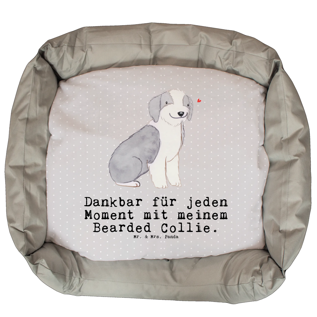 Dog bed Bearded Collie moment gift, animal lover, giving, dog breed, purebred dog, dog owner, puppy