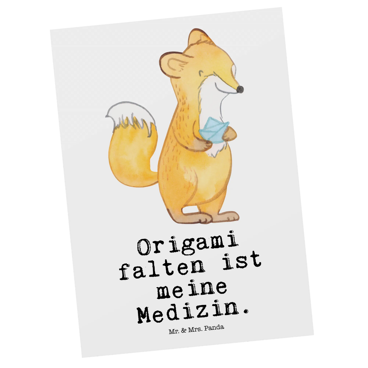 Postcard Fox origami card, Postcard, gift card, paper, invitation, invitation card, gift, postcards, letter, Gift, sport, hobby, giving, thank you, award, profit, athlete, Paper Folding, Japanese Folding Art, DIY, Origami, Crafts