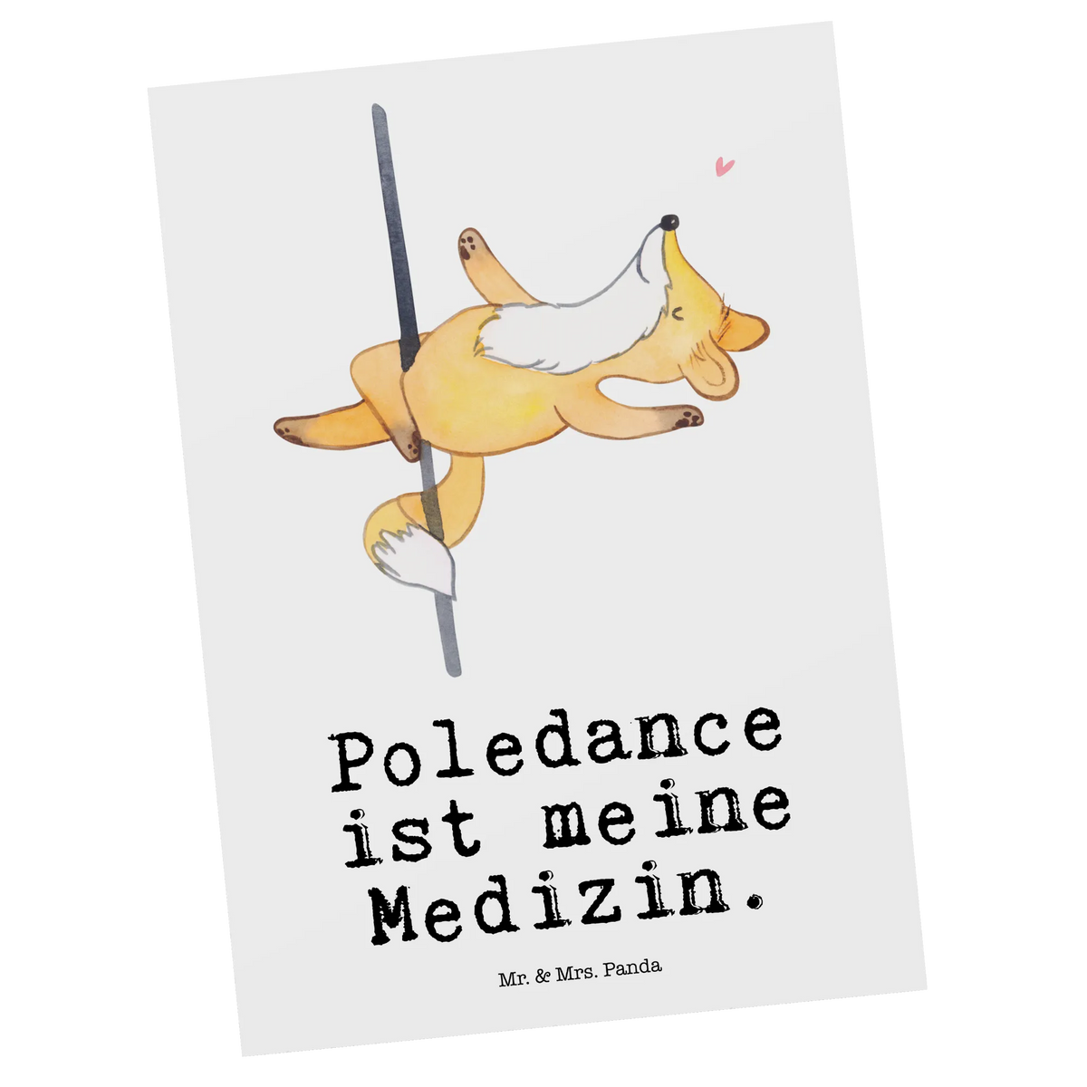 Postkarte Fuchs Poledance