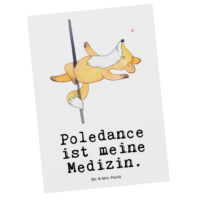 Postkarte Fuchs Poledance