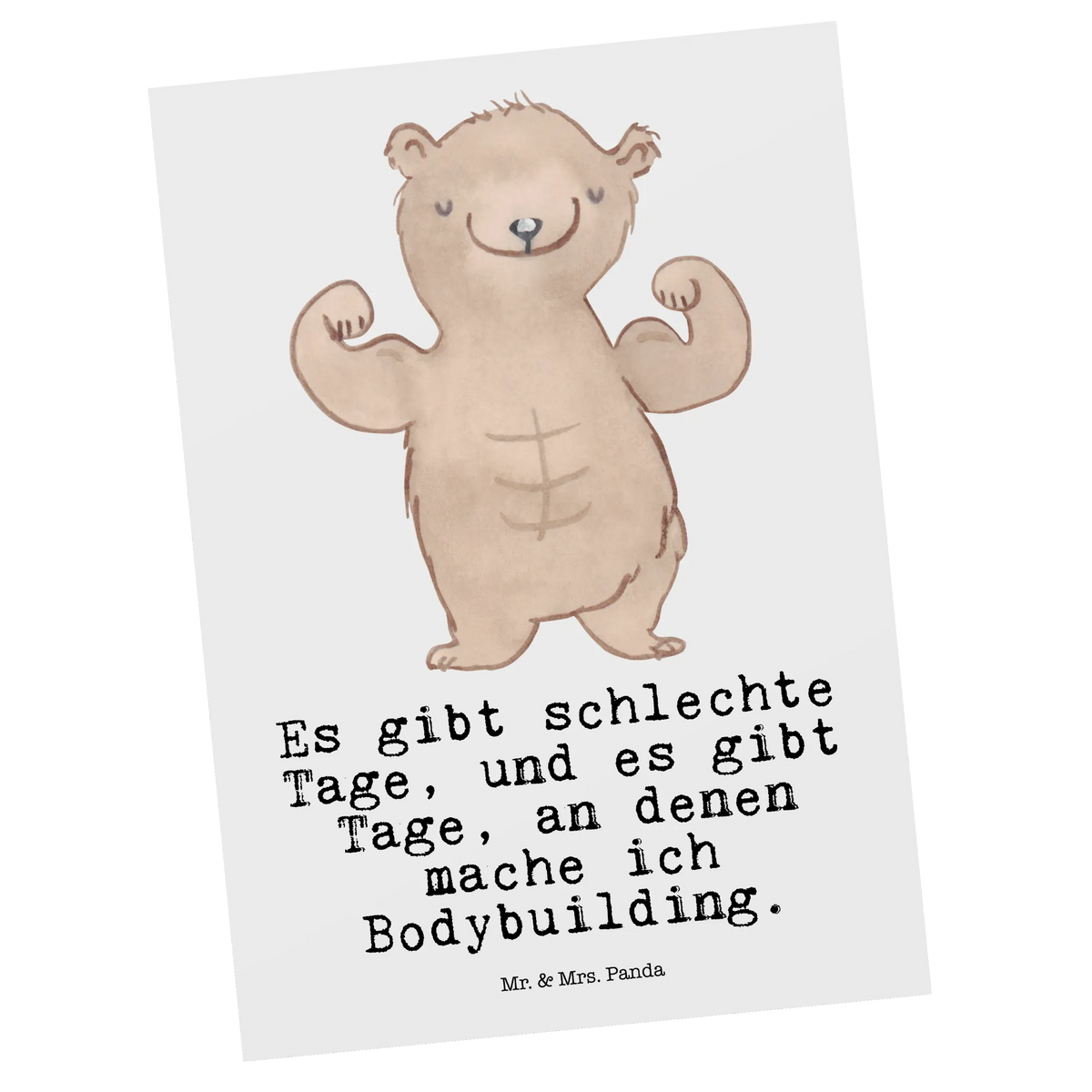 Postcard bear body building