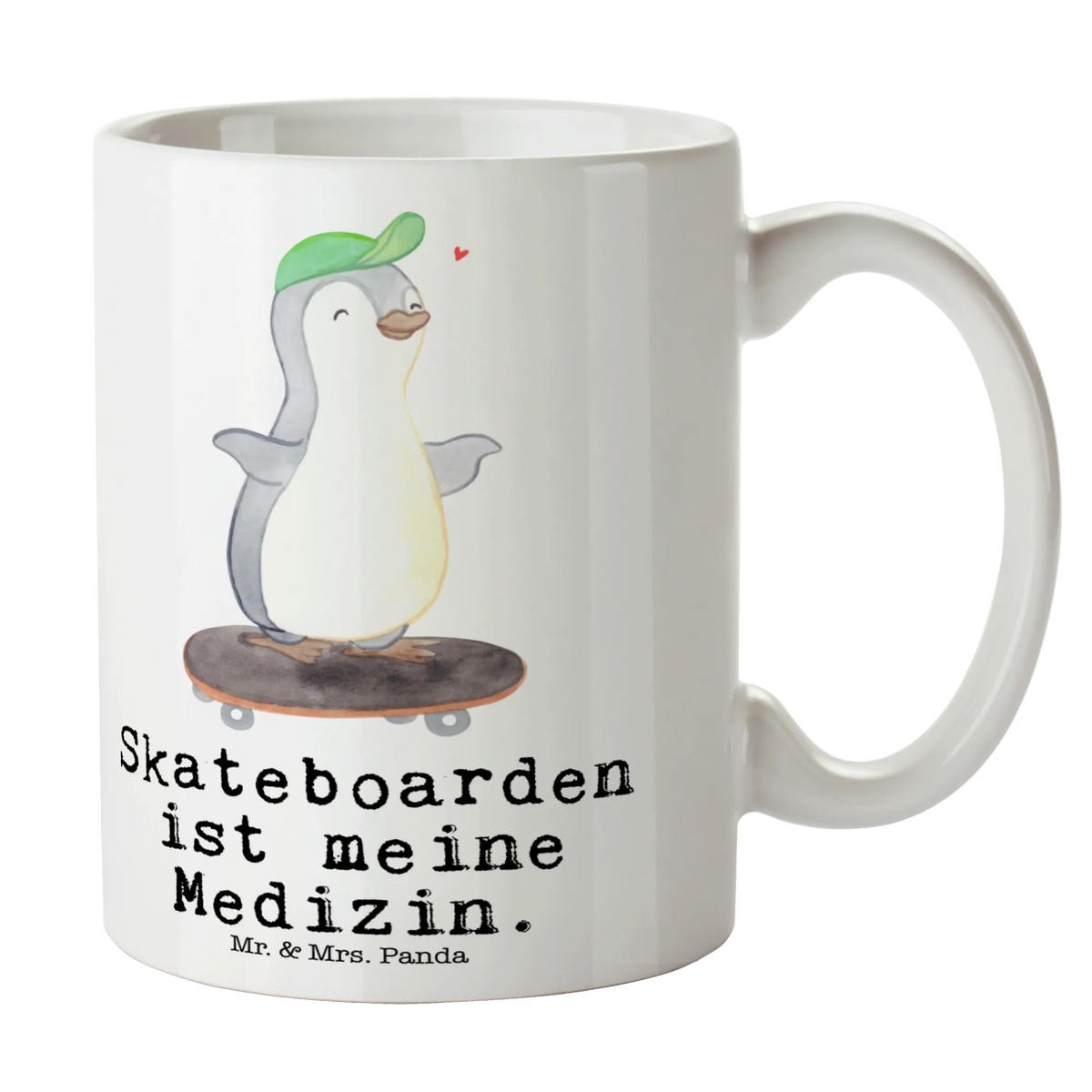 Tasse Pinguin Skateboarden