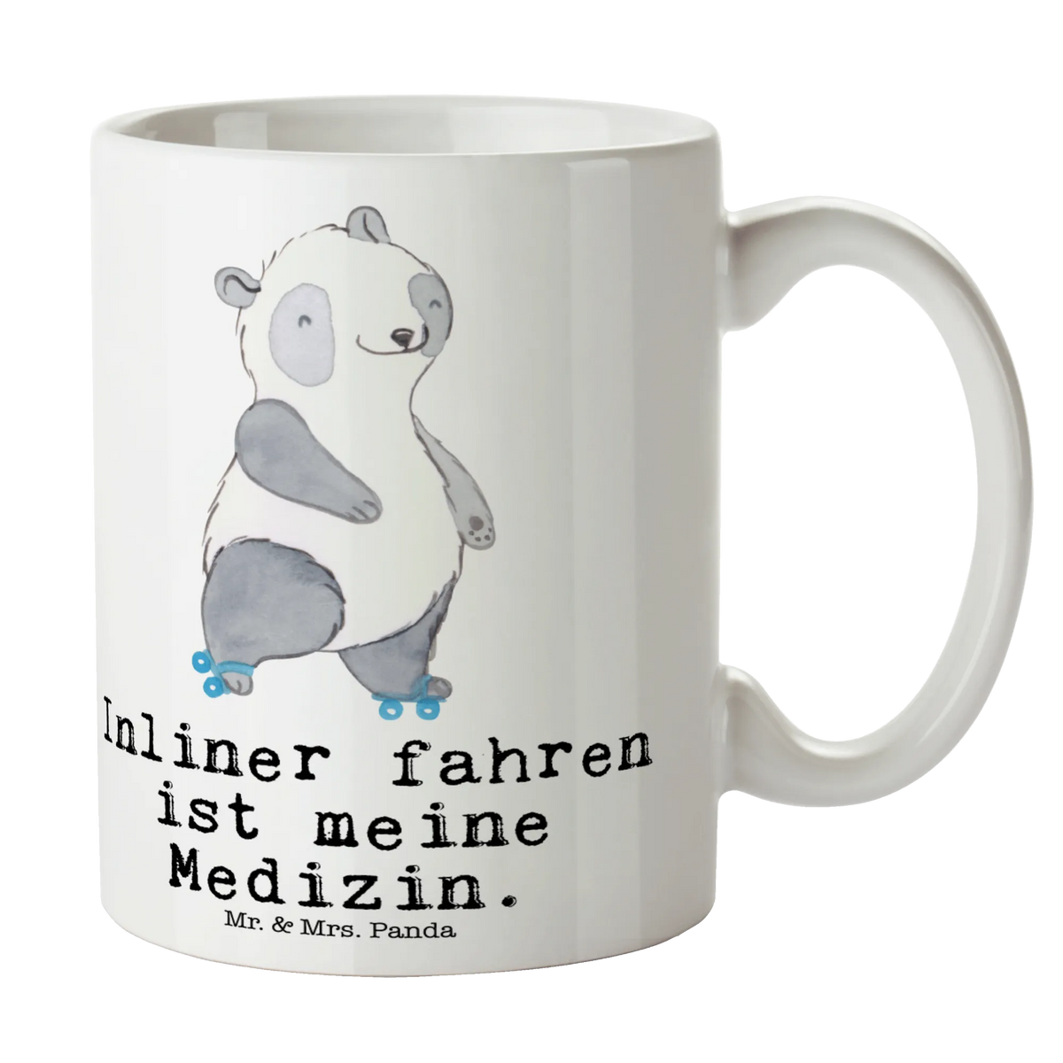 Mug panda roller blading Gift, giving, thank you, award, profit, athlete, Inline skating, roller blading, roller skating