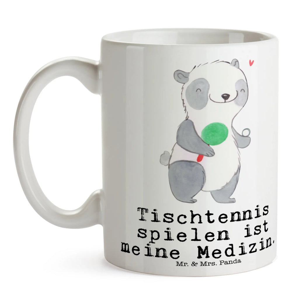 Tasse Panda Tischtennis Tasse mit Motiven, Kaffeetasse, Tasse, Tasse mit Zitaten, Porzellantasse, Bürotasse, Teetasse, Geschenktasse, Keramiktasse, Geschenk, Sport, Sportart, Hobby, Schenken, Danke, Dankeschön, Auszeichnung, Gewinn, Sportler, Ballsport, Tischtennis, Tischtennis Verein, Tischtennis Bund