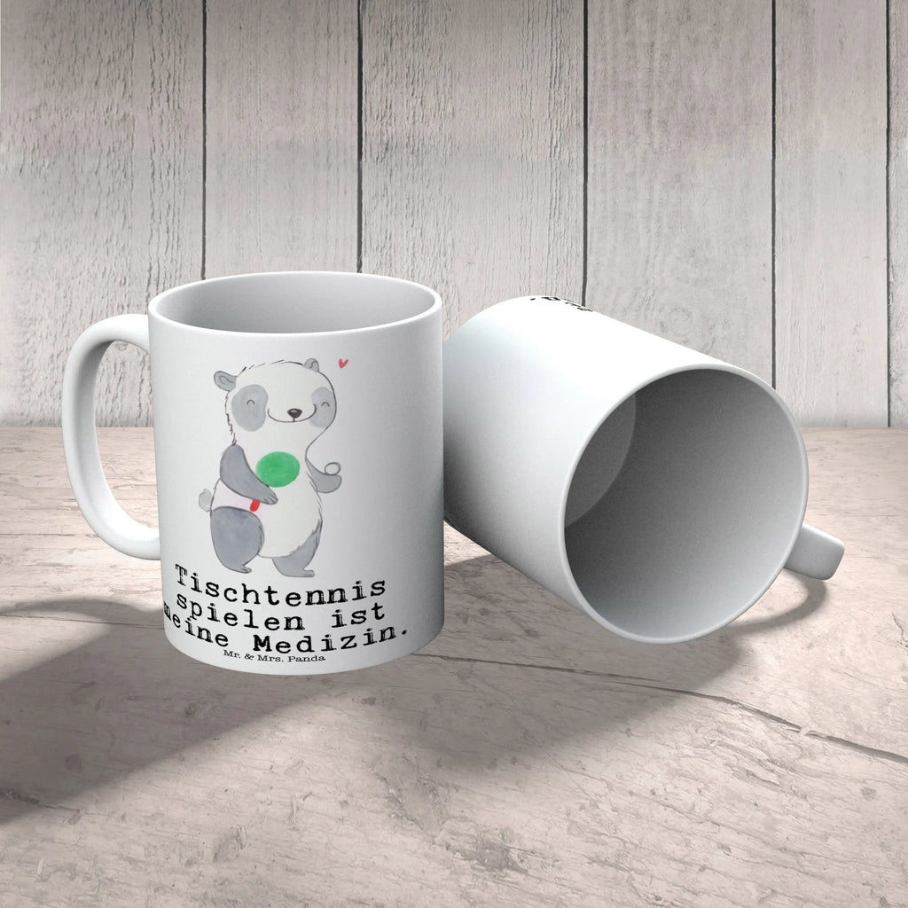 Tasse Panda Tischtennis Tasse mit Motiven, Kaffeetasse, Tasse, Tasse mit Zitaten, Porzellantasse, Bürotasse, Teetasse, Geschenktasse, Keramiktasse, Geschenk, Sport, Sportart, Hobby, Schenken, Danke, Dankeschön, Auszeichnung, Gewinn, Sportler, Ballsport, Tischtennis, Tischtennis Verein, Tischtennis Bund
