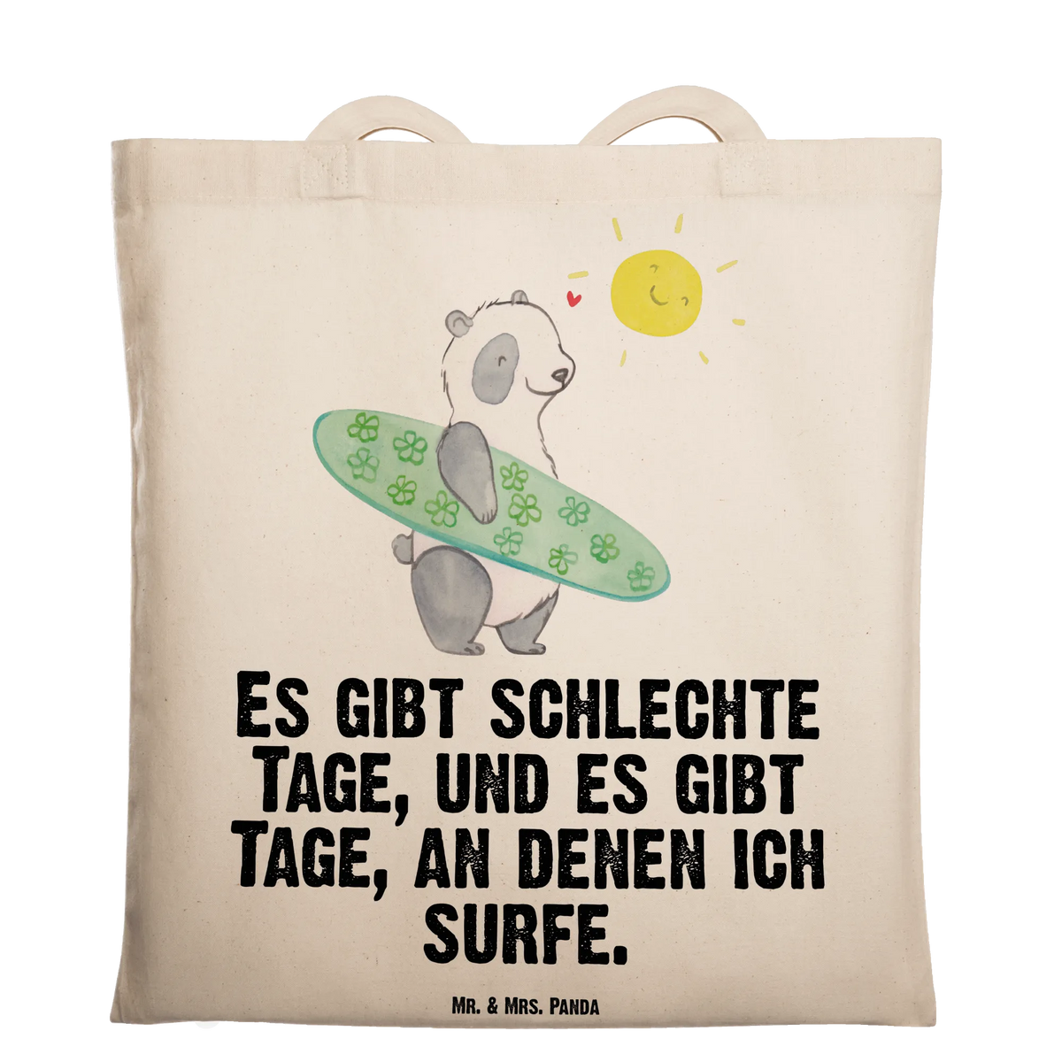 Tragetasche Panda Surfen