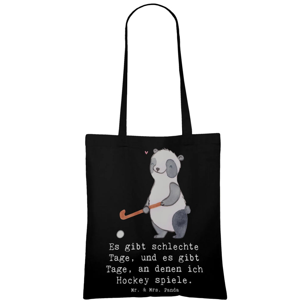 Tote bag panda play hockey jute bag, Carrier bag, shopper, cloth bag, pouch, cotton bag, bag, shoulder bag, shopping bag, Gift, sport, hobby, giving, thank you, award, profit, athlete, field hockey, Play hockey, hockey club, hockey stick
