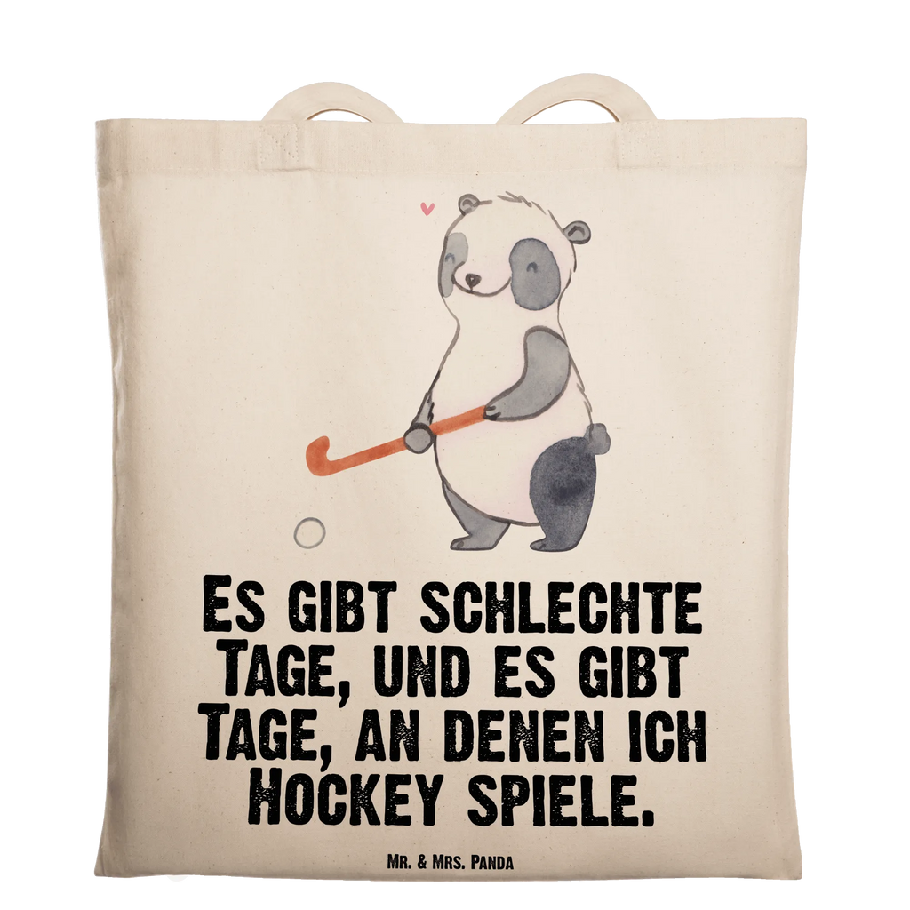 Tote bag panda play hockey jute bag, Carrier bag, shopper, cloth bag, pouch, cotton bag, bag, shoulder bag, shopping bag, Gift, sport, hobby, giving, thank you, award, profit, athlete, field hockey, Play hockey, hockey club, hockey stick