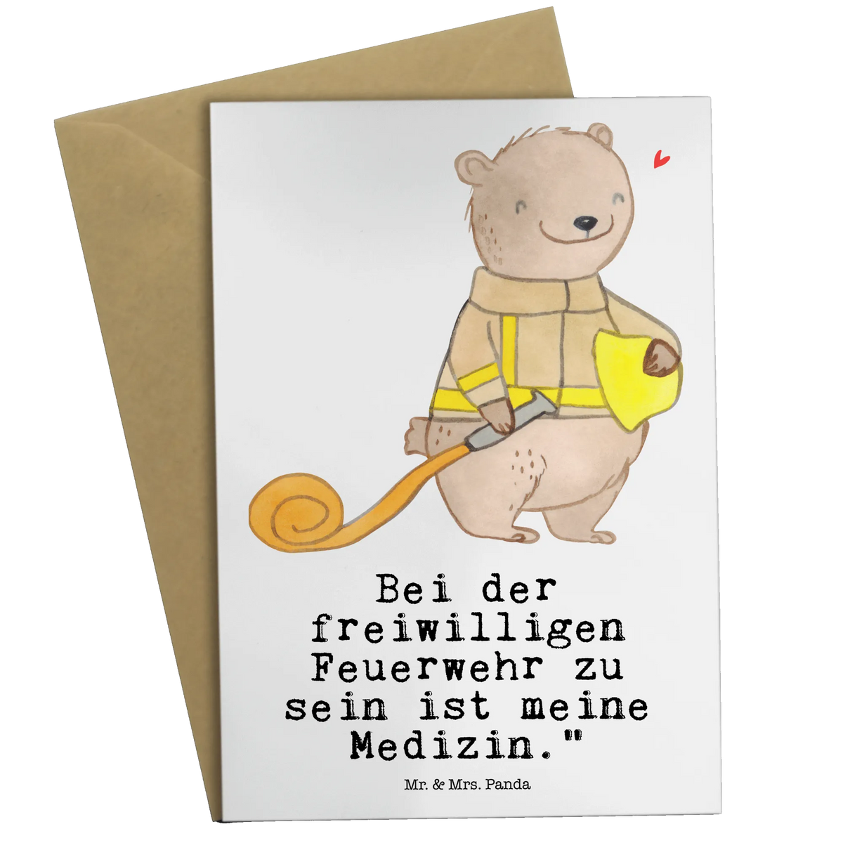 Greetings card bear Volunteer firefighter greeting card, birthday card, invitation card, wedding card, folding card, Gift, sport, hobby, giving, thank you, award, profit, athlete, youth fire brigade, fire brigade festival, Volunteer fire brigade