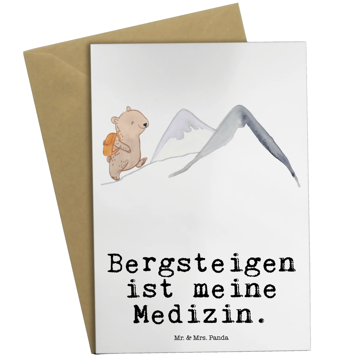 Greetings card bear Rockclimbing Gift, giving, thank you, award, profit, athlete, mountain sports, hiking, alpinism, Mountaineering, alpine hiking
