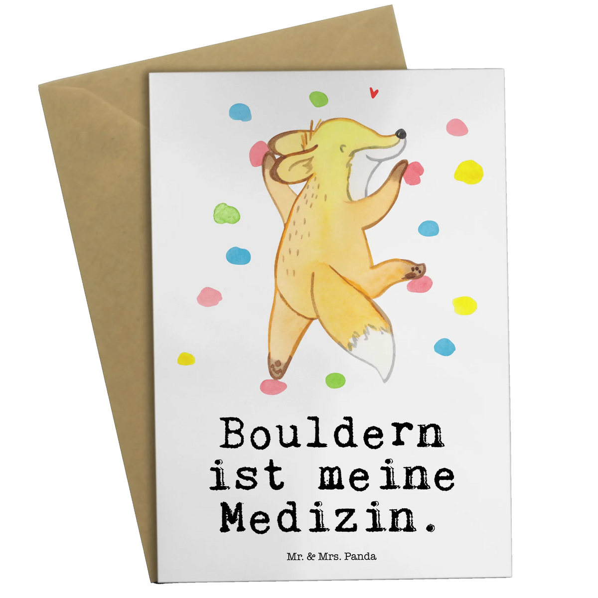 Grußkarte Fuchs Bouldern