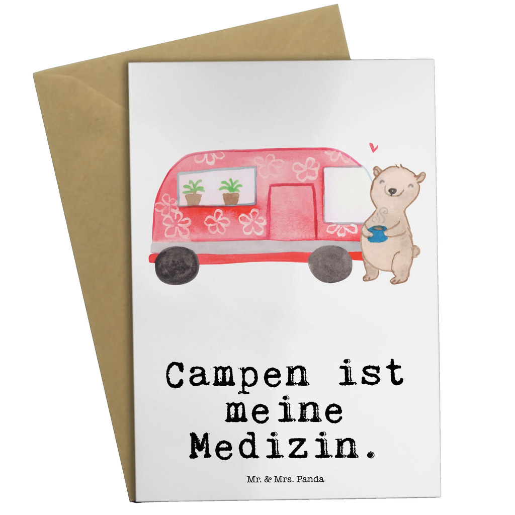 Greetings card bear camper birthday card, wedding card, invitation card, greeting card, folding card, Gift, sport, hobby, giving, thank you, award, profit, athlete, Camping, RV, Vacation, Road Trip, Camper, Campground