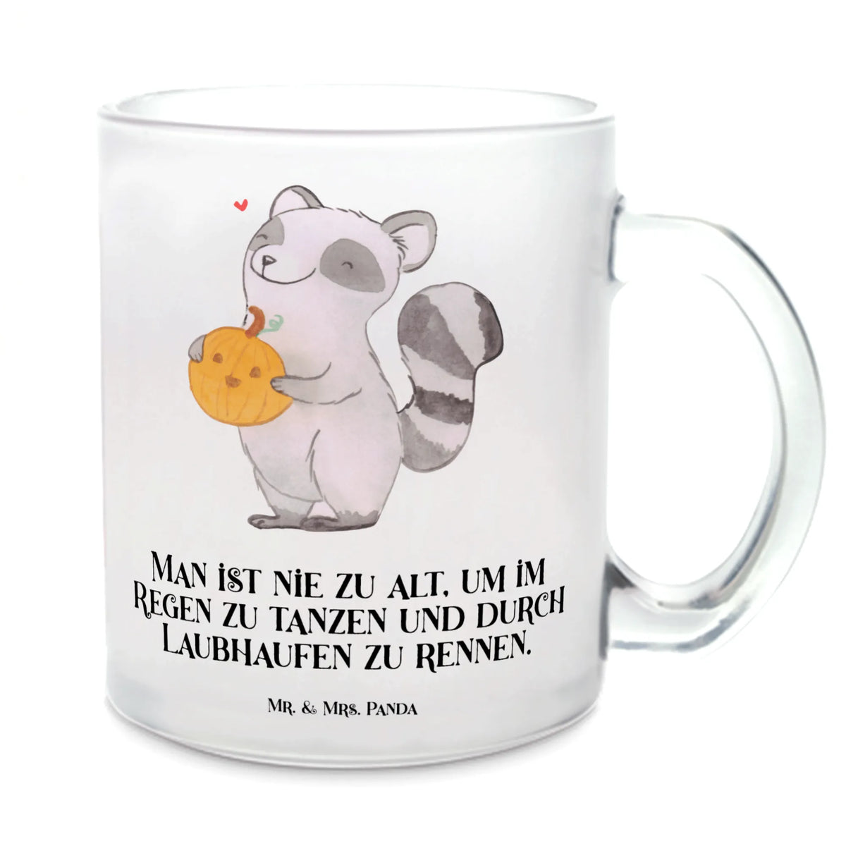 Teetasse Waschbär Kürbis Tee Tasse, Teeglas, Motivtasse, getränkeglas, Glas Teebecher, Teetasse, getränkebecher, Henkeltasse, Teetasse Glas, Haferl, Teetasse aus Glas, Pott, Trinkglas, glastasse, Glasbecher, Kakaotasse, Häferl, Henkelbecher, Schenken, Geschenke, Deko, Dekoration, Halloween, Martinssingen, Waschbär, Süßes Sonst Gibt's Saures, Kürbis, Trick Or Treat, Halloween Deko