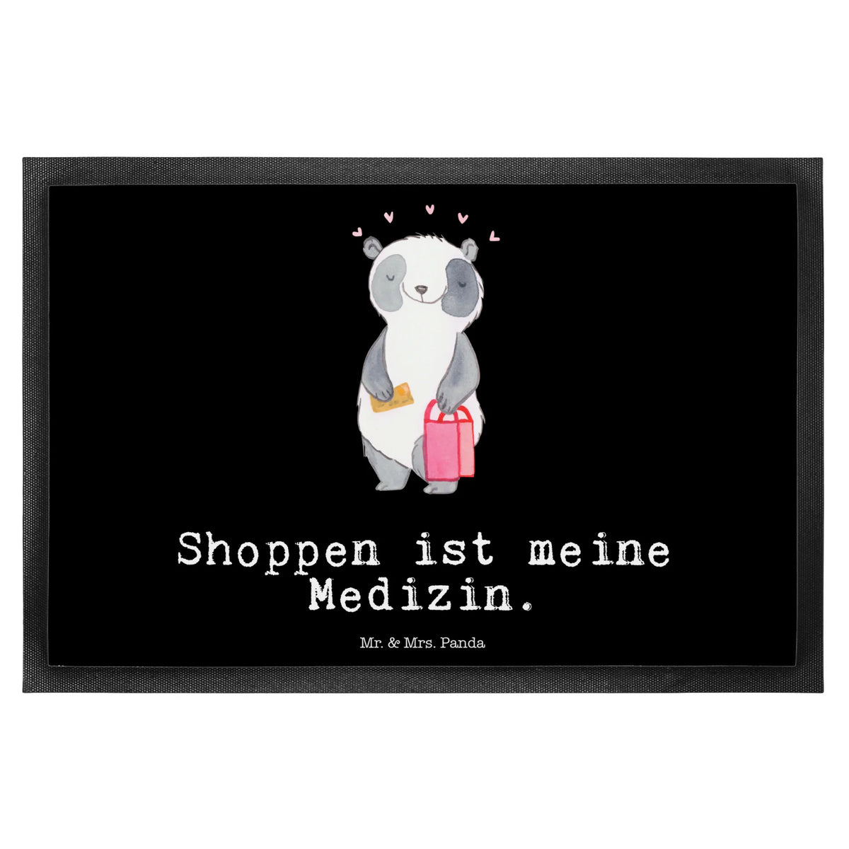 Doormat panda Shopping giving, Gift, thank you, award, profit, athlete
