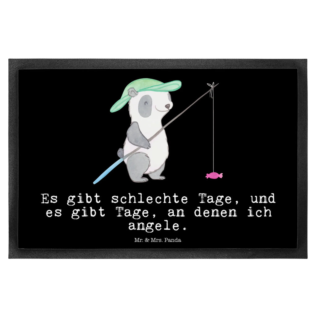 Doormat panda fishing Gift, sport, hobby, giving, thank you, award, profit, athlete, fishing, go fishing, fishing sport, fishing club, hobby angler, angler