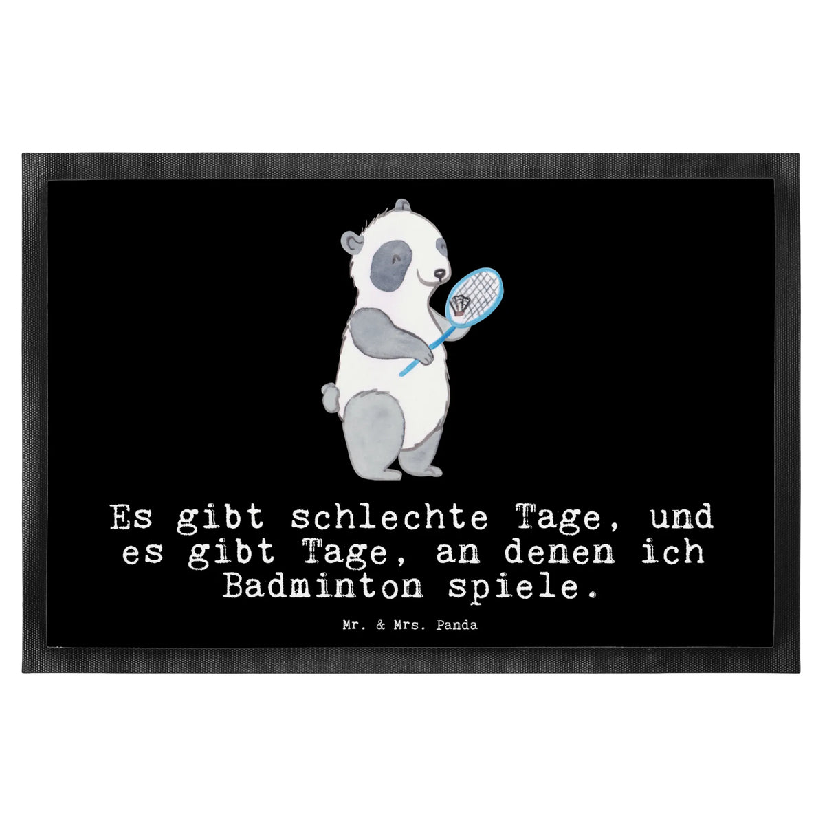 Fußmatte Panda Badminton Eingangsmatte, Gummi-Fußmatte, Abtreter, Eingangsteppich, Haustürmatte, außenmatte, Schmutzfangteppich, Fussmatte, Vorleger, fußmatte, Abtretmatte, matte haustür, Fußabstreifer, teppichmatte, abstreifer, bodenmatte, Bodenvorleger, Outdoor-Matte, Sauberlaufmatte, Türvorleger, Schuhabstreifer, Schmutzfänger, hausmatte, Schmutzfangmatte, flurmatte, Schmutzmatte, Gummimatte, Fußabtreter, Türmatte, Sportart, Hobby, Danke, Dankeschön, Sport, Auszeichnung, Schenken, Gewinn, Sportler, Geschenk, Badminton spielen, Badminton