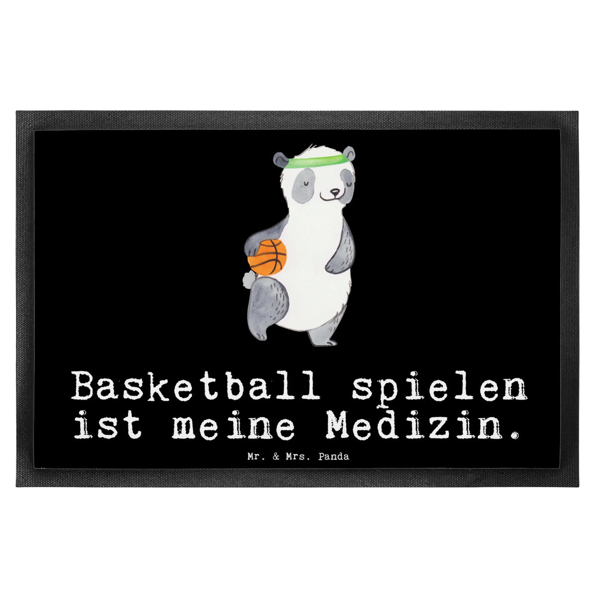Doormat panda basketball Gift, sport, hobby, giving, thank you, award, profit, athlete, basketball association, basketball court, basketball, basketball club