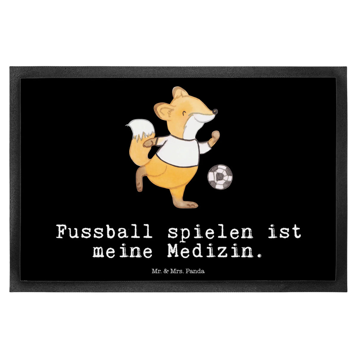 Doormat Fox play soccer Gift, giving, thank you, award, profit, athlete, footballer, Football, football field, bolt